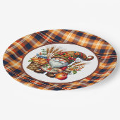 Cute Fall Seasonal gnome party  ペーパープレート (アングル)