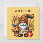 Cute Fall Seasonal gnome party 招待状 (正面)