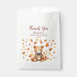 Cute Fall Teddy Bear Thank You Favor Bags フェイバーバッグ