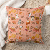Cute Fall Throw pillow クッション (ブランケット)