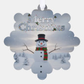 Cute Family Merry Christmas オーナメントカード (裏面)