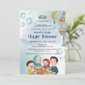 Cute Family Ramadan Iftar Invitation 招待状 (スタンド正面)
