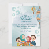 Cute Family Ramadan Iftar Invitation 招待状 (裏面)