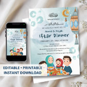 Cute Family Ramadan Iftar Invitation 招待状