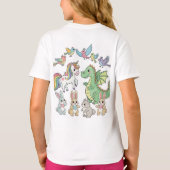 Cute Fantasy Animal Friends T-Shirt for Kids Tシャツ (裏面)