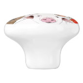 Cute Farm Animal Portrait  セラミックノブ (側面)