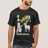Cute Farm Animals And Tractor  Farmer & Farming Tシャツ (正面)