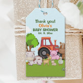 Cute Farm animals Baby Shower ギフトタグ
