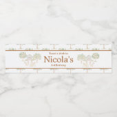 Cute Farm Barn Hens Birthday ペットボトルラベル (シングルラベル)