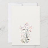 Cute Farm Chick Watercolor Floral Baby Shower サンキューカード (裏面)