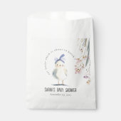 Cute Farm Chick Watercolor Floral Baby Shower フェイバーバッグ (正面)