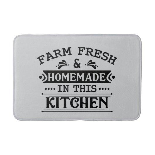 Cute Farm fresh homemade kitchen バスマット (正面)