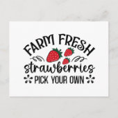 Cute Farm fresh strawberries  ポストカード (正面)