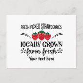 Cute farm fresh strawberries customizable ポストカード (正面)