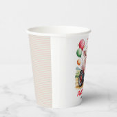 Cute Farm Pig On A Tractor 1st. Birthday Party 紙コップ (右)