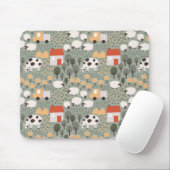 Cute Farm Scene Pattern マウスパッド (マウス)