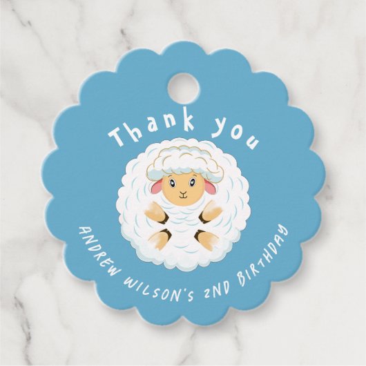 Cute Farm Sheep Farm Party Animal Ball フェイバータグ (正面)