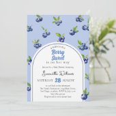 cute farmers market blueberry sweet baby shower 招待状 (スタンド正面)