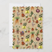 Cute Farmers Market Theme Twin Couples Baby Shower 招待状 (裏面)