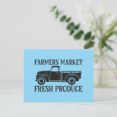 Cute Farmers market word art  ポストカード (スタンド正面)
