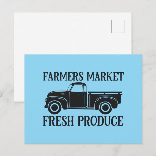 Cute Farmers market word art  ポストカード (正面/裏面)