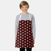 Cute Farmhouse Style Chicken Pattern Apron エプロン (着用した状態)