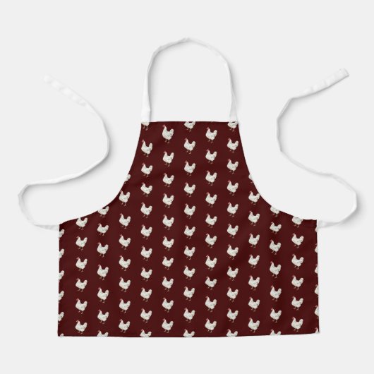 Cute Farmhouse Style Chicken Pattern Apron エプロン (正面)