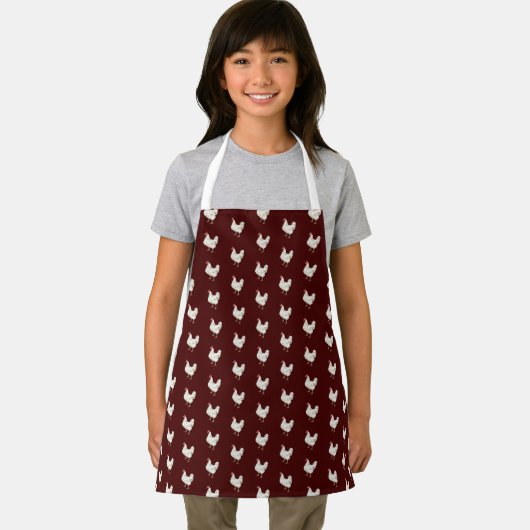 Cute Farmhouse Style Chicken Pattern Apron エプロン (インサイチュ)
