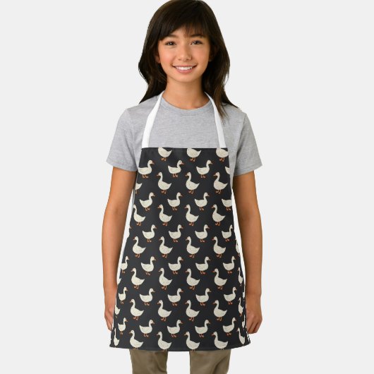 Cute Farmhouse Style Ducks Pattern Apron エプロン (インサイチュ)