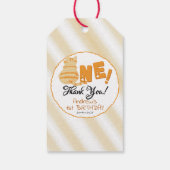 Cute Fat Orange Cat 1st Birthday ギフトタグ (裏面)