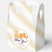 Cute Fat Orange Cat 1st Birthday フェイバーボックス (見開き)