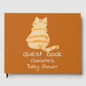 Cute Fat Orange Cat Baby Shower ゲストブック (正面)