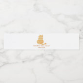 Cute Fat Orange Cat Baby Shower ペットボトルラベル (シングルラベル)