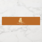 Cute Fat Orange Cat Baby Shower ペットボトルラベル (シングルラベル)