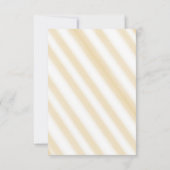 Cute Fat Orange Cat Stripes 1st Birthday サンキューカード (裏面)