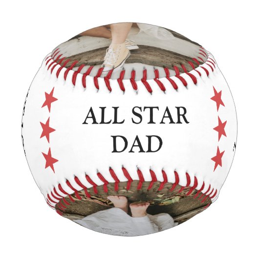 Cute Fathers Day Photo Collage 野球ボール (正面)