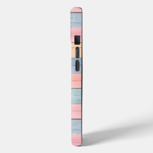 Cute Faux Pastel Wood Heart Bee Scripture Case-Mate iPhoneケース (裏面 / 左)