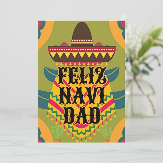 Cute feliz navidad christmas シーズンカード (スタンド正面)