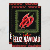 Cute feliz navidad christmas シーズンカード (正面/裏面)