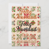 Cute feliz navidad christmas シーズンカード (裏面)