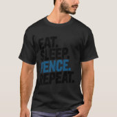 Cute Fencer Fencing Sport Repeat Tシャツ (正面)