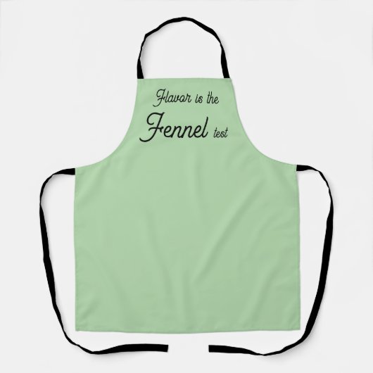 Cute Fennel Taste Test Spice Pun エプロン (正面)