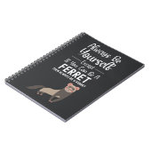 Cute Ferret Gifts Funny Humor Animal Pet ノートブック (左側)