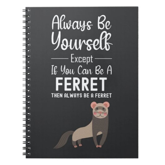 Cute Ferret Gifts Funny Humor Animal Pet ノートブック (正面)