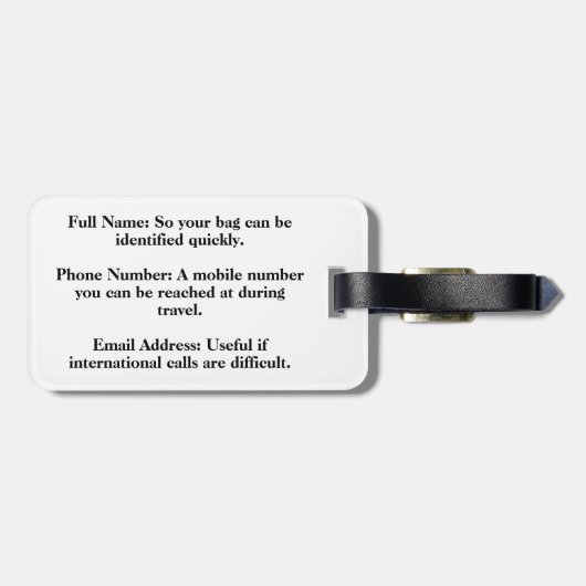 Cute Ferret in Spring Flowers ラゲッジタグ (裏面横)