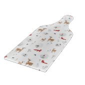 Cute Festive Animals Winter Christmas Pattern. カッティングボード (角)