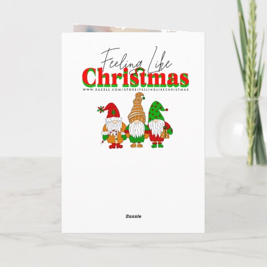 Cute Festive Boston Terrier Personalized Christmas シーズンカード (裏面)