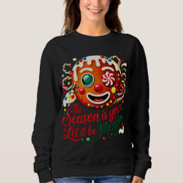 Cute Festive Christmas Cookie Crewneck Gift スウェットシャツ