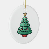 Cute Festive Christmas Tree Design セラミックオーナメント (右)
