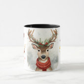 cute festive deer happy new year 2026 coffee mug マグカップ (中央)